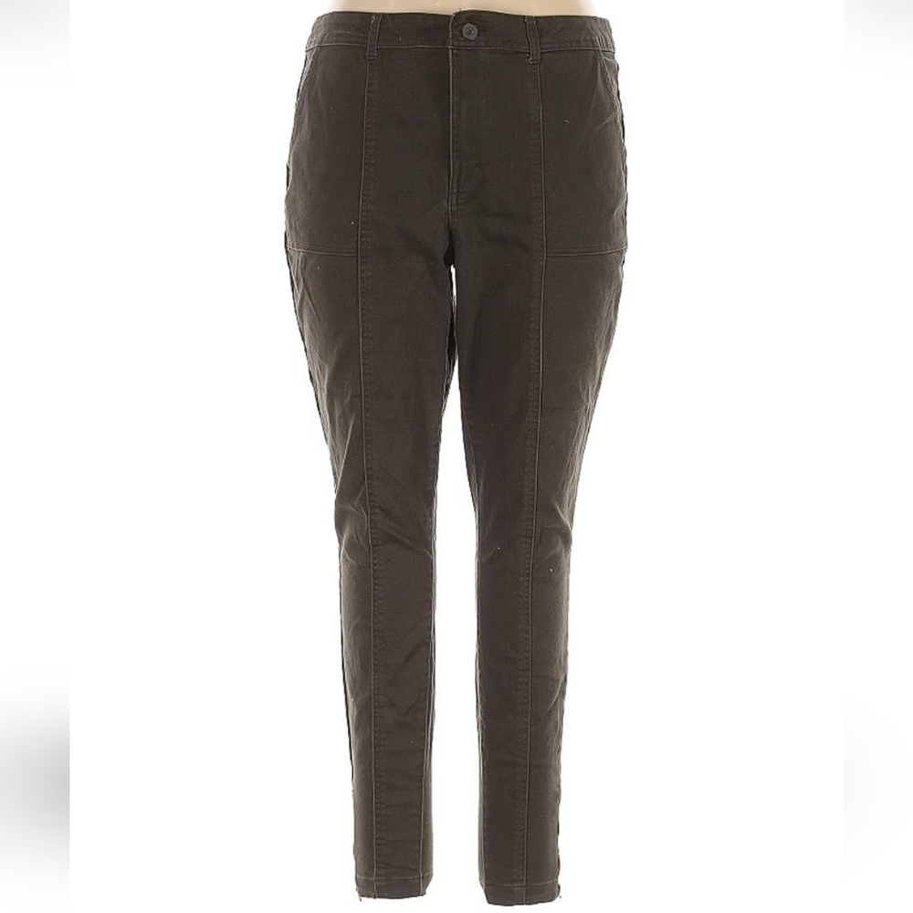 a.new.day High Rise Skinny Leg Ankle Zip Pants, 18, Green
